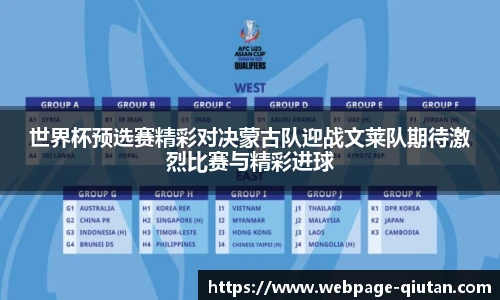 世界杯预选赛精彩对决蒙古队迎战文莱队期待激烈比赛与精彩进球